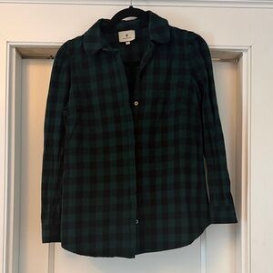Tuckernuck Black and Green Plaid Button-Up Shirt